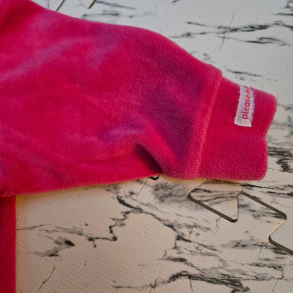 3 For 10 ✨️😍 VINTAGE 1990s Please Mum Velvet Fleece Zip Up size 12 months - Picture 3 of 5